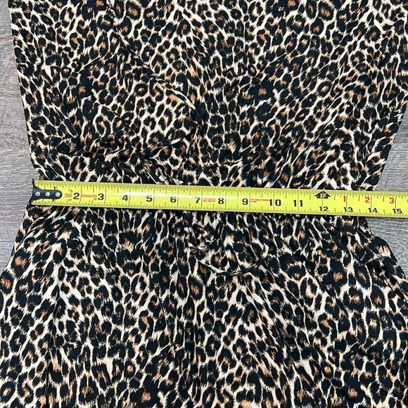 Flamingo Women’s Leopard Print Short Sleeve Dress Size Large - Picture 8 of 9